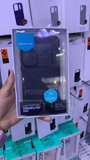 Black Nillkin CamShield Pro Case for Galaxy A36 Sliding Camera Cover