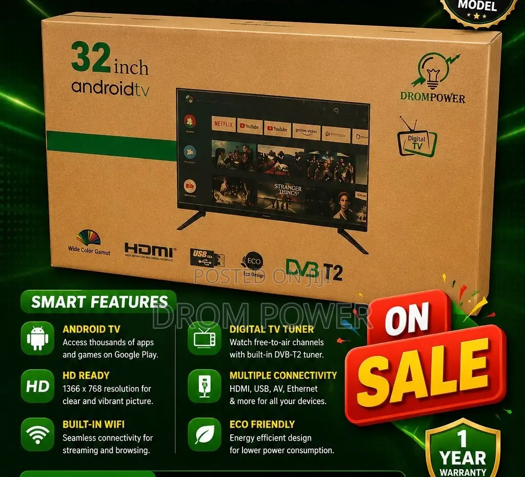 32 Inches Drom Smart Android TV