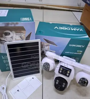 Smart 4G 4-Lens Solar Powered Surveillance Camera With Mobile App