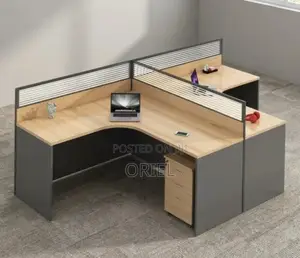 Office Workstation : Curved Office Workstation for 2 People