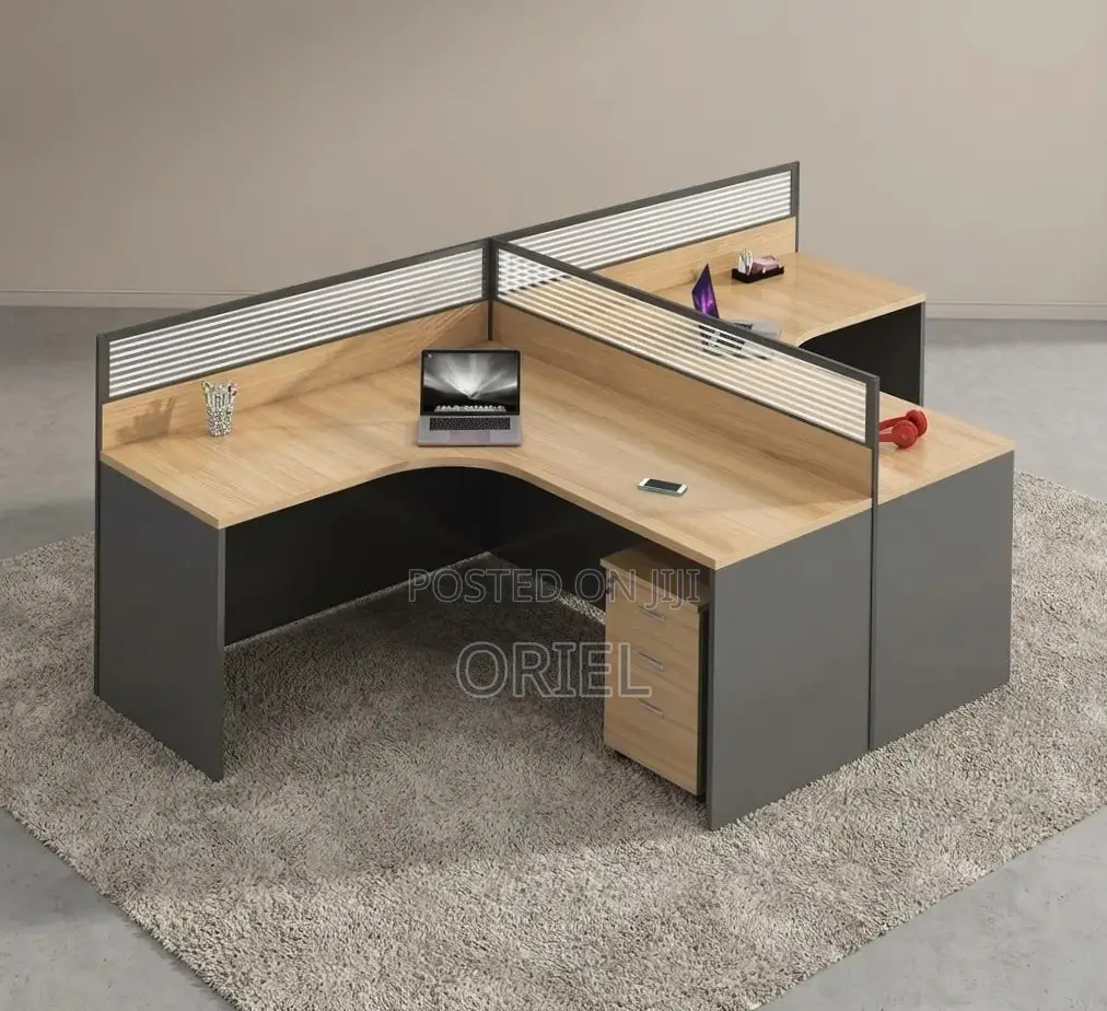 Office Workstation : Curved Office Workstation for 2 People