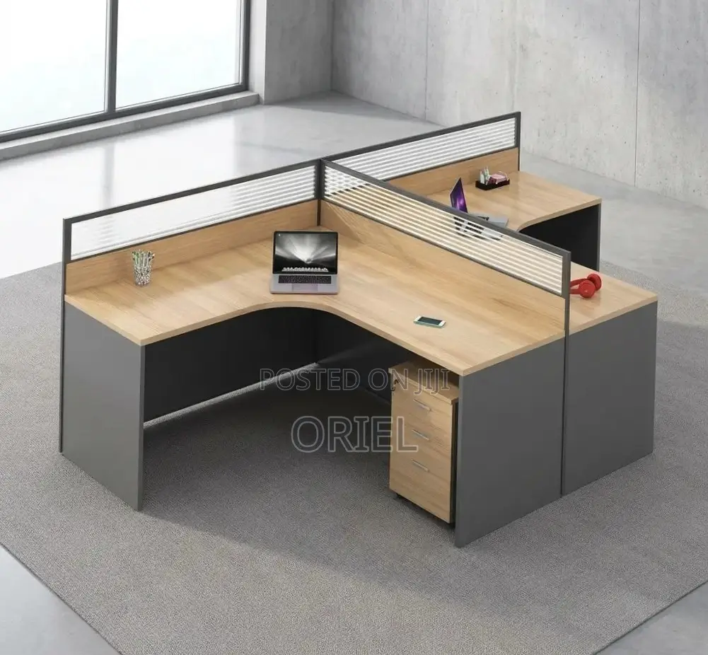 Office Workstation : Curved Office Workstation for 2 People
