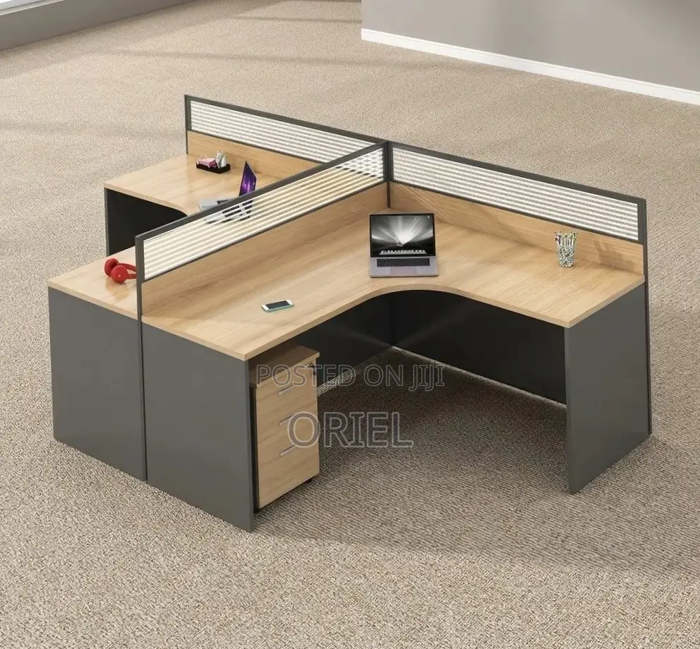 Office Workstation : Curved Office Workstation for 2 People
