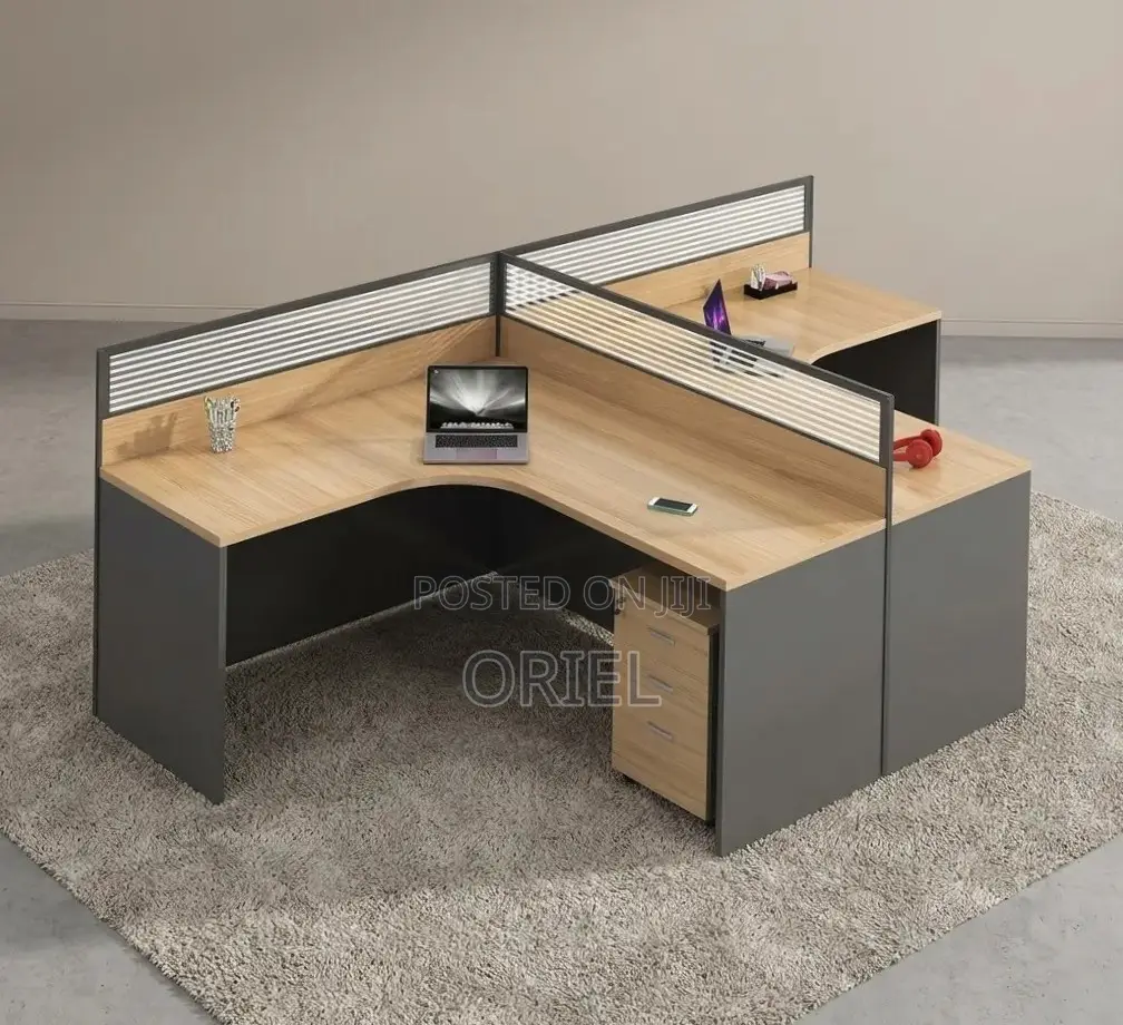 Office Workstation : Curved Office Workstation for 2 People