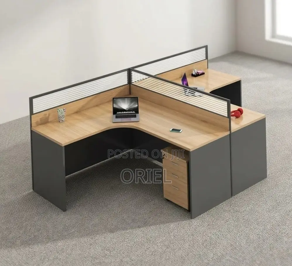 Office Workstation : Curved Office Workstation for 2 People
