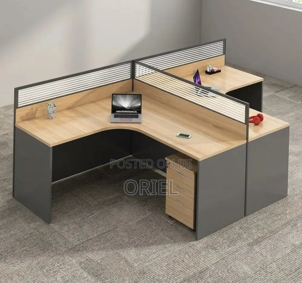 Office Workstation : Curved Office Workstation for 2 People