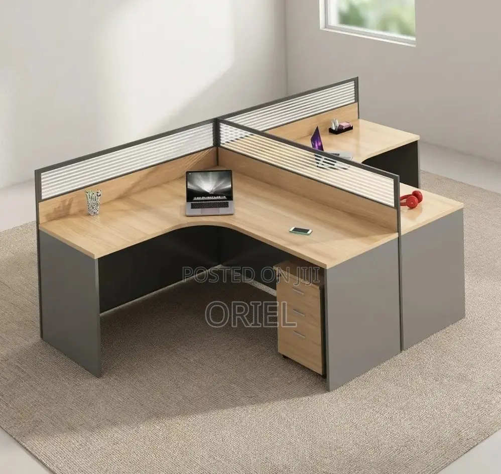 Office Workstation : Curved Office Workstation for 2 People