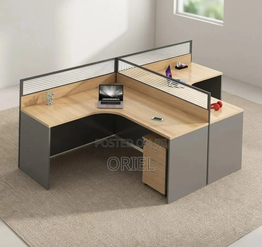 Office Workstation : Curved Office Workstation for 2 People