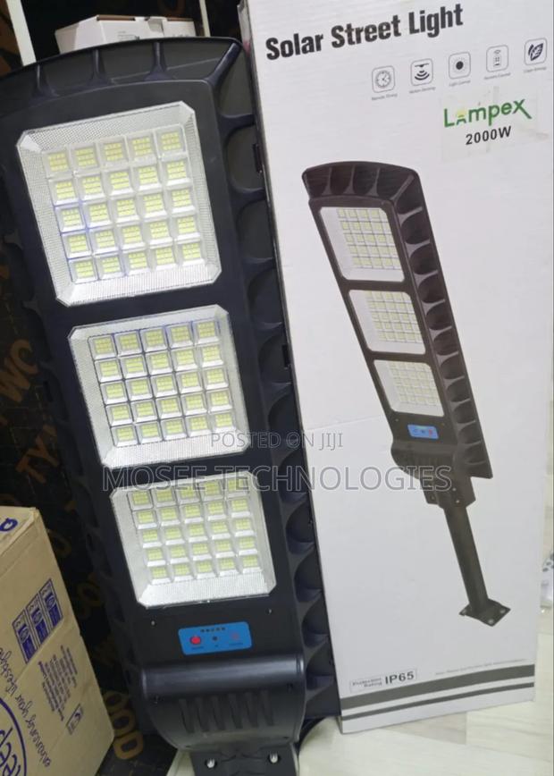 2000W Solar Street Light With Solar Panel & Remote Control - main view