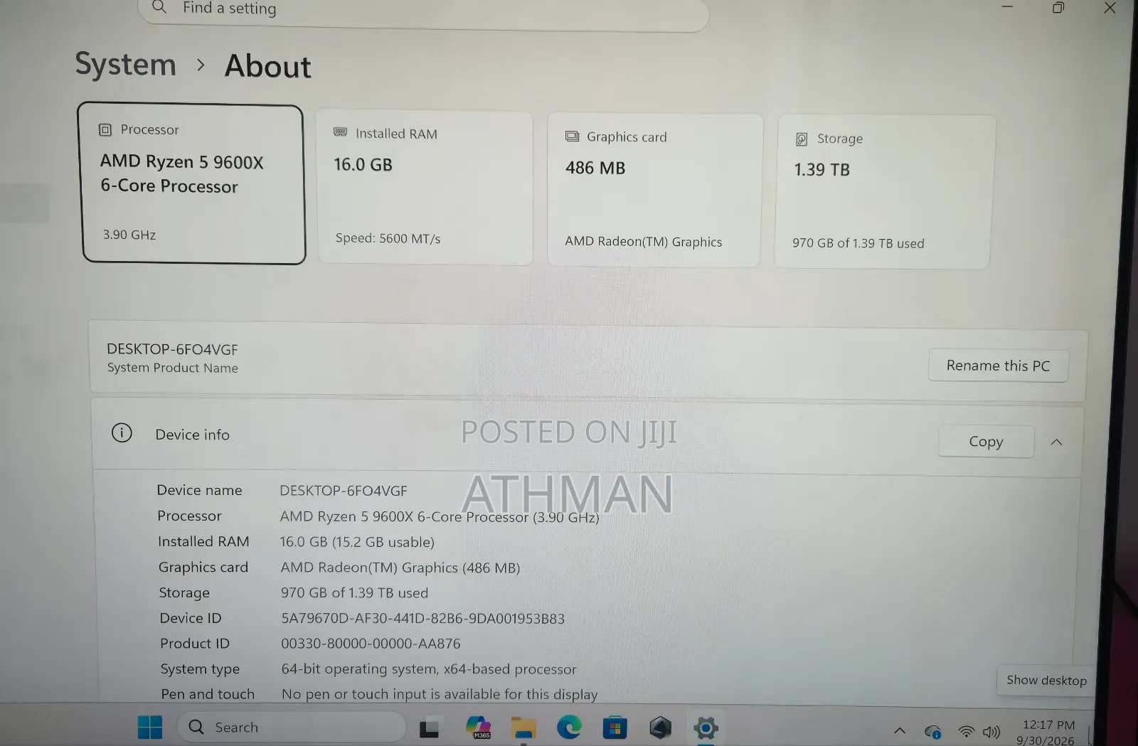 New Desktop Computer Asus 16GB AMD Ryzen 5 SSD 1T
