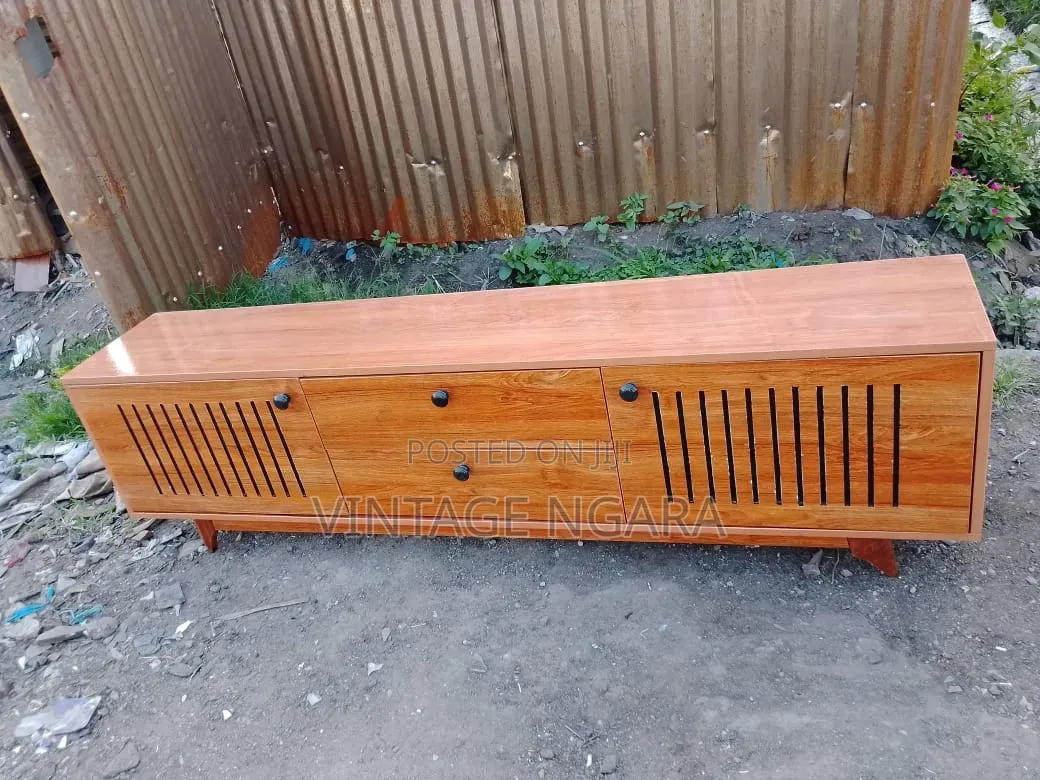 Spacious 6 Feet Wooden TV Stand