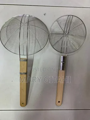 Skimmer/ Wooden Mandazi Spoon 
Wooded Handle 24cm