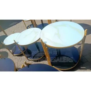 3 in 1 Executive Pure Marble Table
