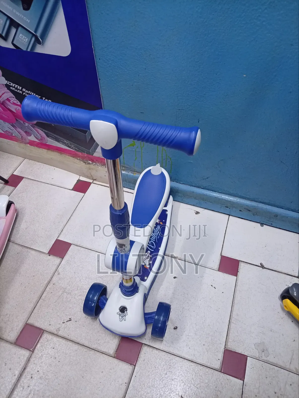 Blue 2in1 Sitting Scooter
