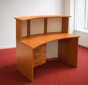 Office Reception Desk : 140CM Curved Reception Table