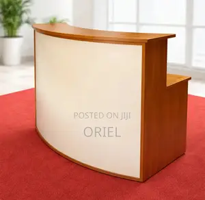 Office Reception Desk : 140CM Curved Reception Table