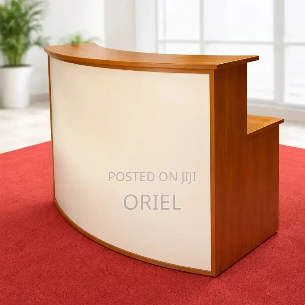 Office Reception Desk : 140CM Curved Reception Table