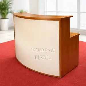 Office Reception Desk : 140CM Curved Reception Table