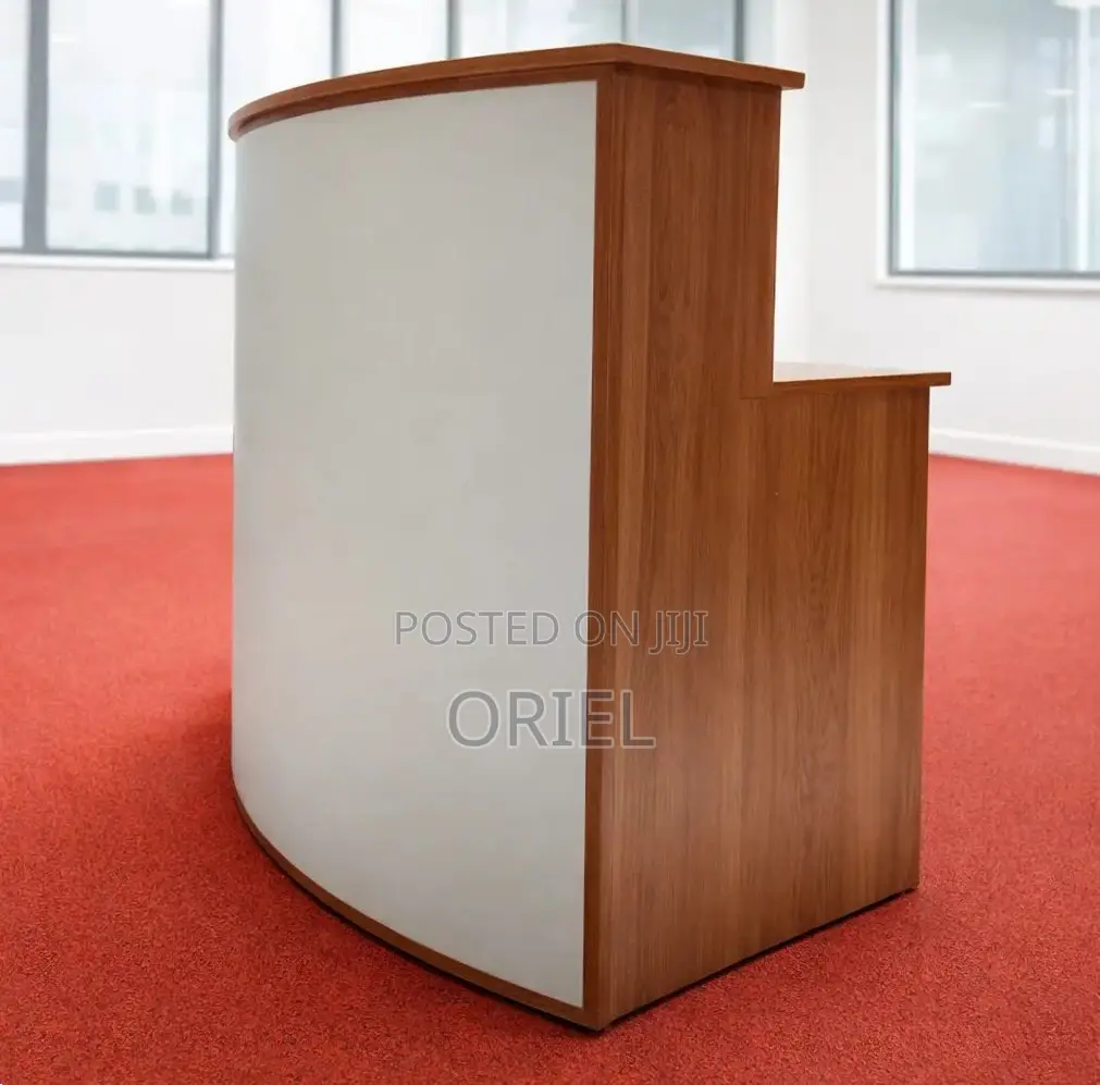 Office Reception Desk : 140CM Curved Reception Table