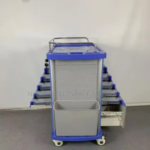 Anaesthesia Cart With Compartments and Wheels/ Crash Cart