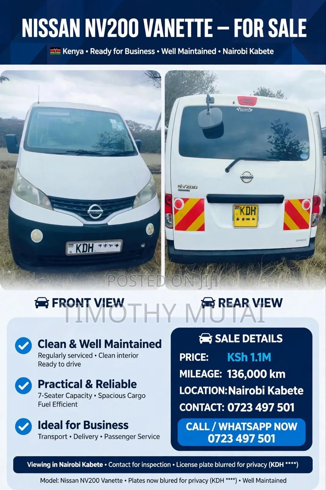 Nissan NP200 2014 White