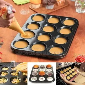 Nonstick 12 Hole Cupcakes Baking Tin Cup Cake Mould