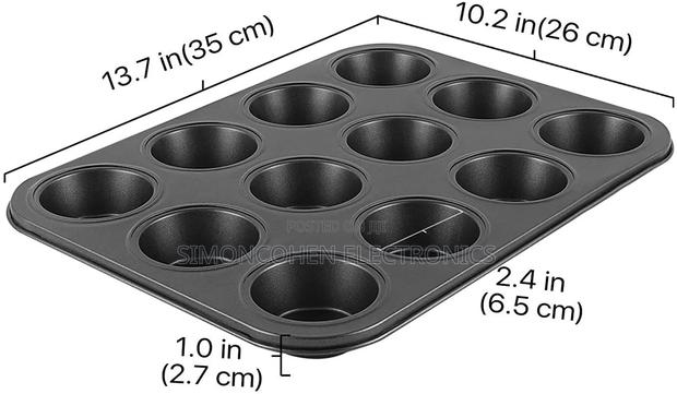 Nonstick 12 Hole Cupcakes Baking Tin Cup Cake Mould - thumbnail 2