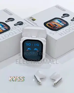 KY55 TWS Wireless Earbuds With Smart Touch Screen Charging Case