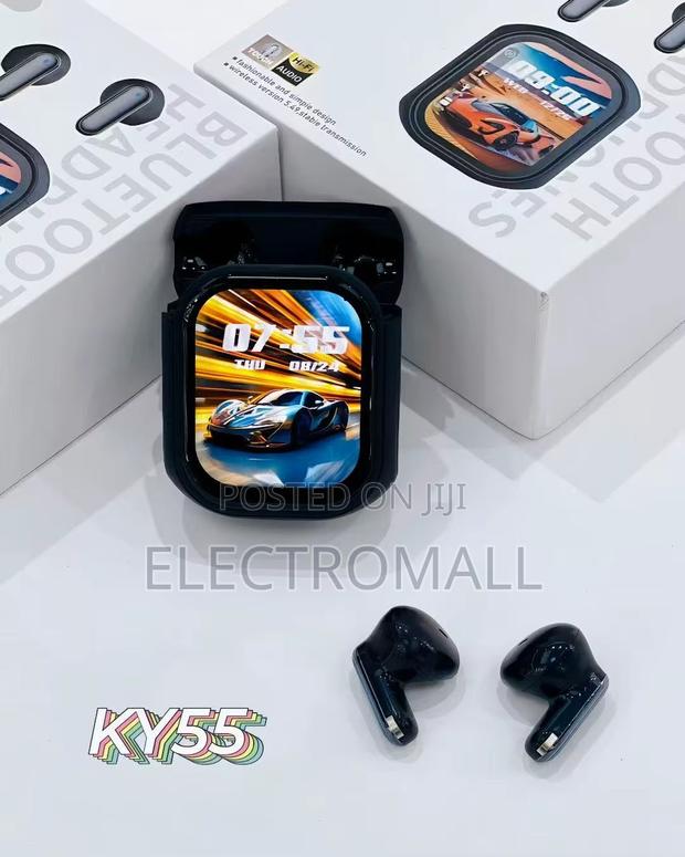 KY55 TWS Wireless Earbuds With Smart Touch Screen Charging Case - thumbnail 2