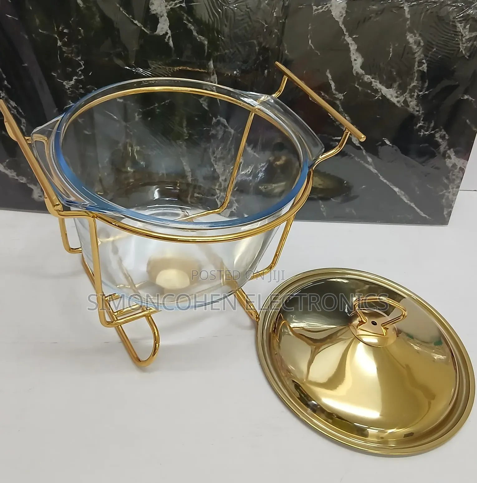 4L Glass Chaffing Dish Soup Pot