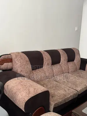 Clean 5-Seater Sofa Set + Solid Wood Coffee Table