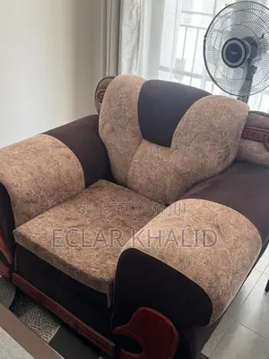 Clean 5-Seater Sofa Set + Solid Wood Coffee Table