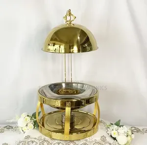 8L Golden Fancy Elegant Chaffing Dish/Food Warmer