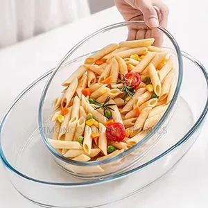 2pcs Set Glass Oval Baking Tins