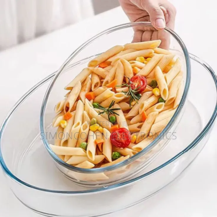 2pcs Set Glass Oval Baking Tins