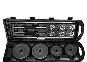 50kg Adjustable Cast-Iron Barbell and Dumbbell Set