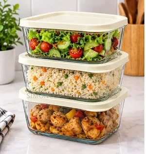 3 PCS Glass Food Storage Containers