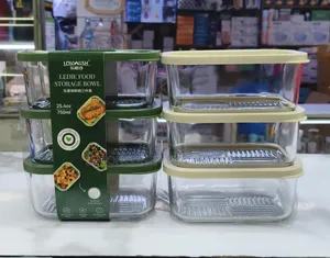3 PCS Glass Food Storage Containers