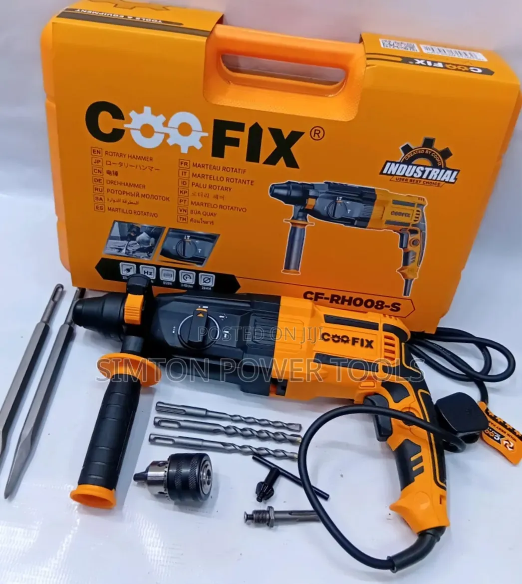 COOFIX CF-RH008-S Industrial Rotary Hammer Drill Kit,