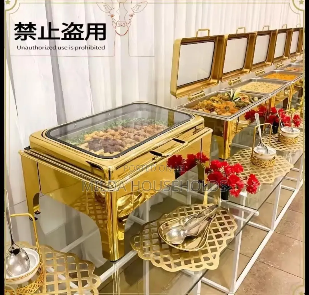Golden Fancy Elegant Chaffing Dishes