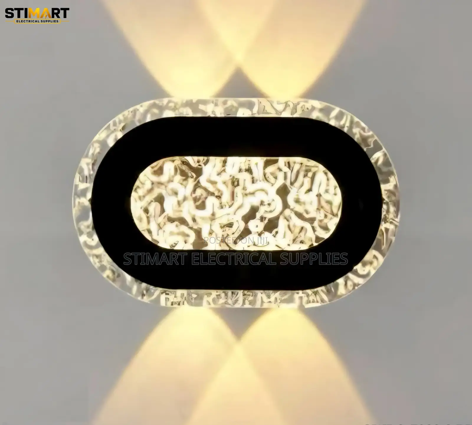 Black Crystal Dual-Beam LED Wall Light