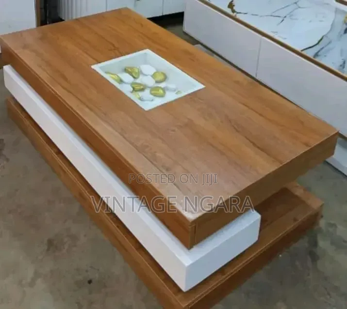 Sleek Wooden Rectangular Coffee Table