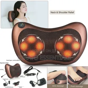 Electric Car and Home Massage Pillow Neck Back Kneading Massager