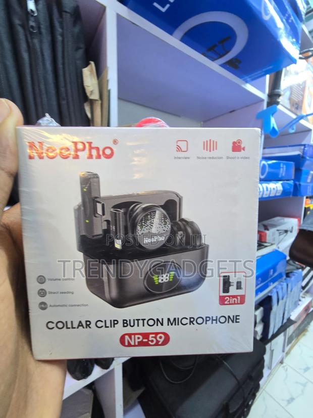 NeePho NP-59 Wireless Collar Microphone With Charging Case - main view
