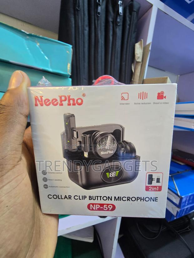 NeePho NP-59 Wireless Collar Microphone With Charging Case - thumbnail 2