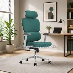 Office Chair; Green Orthopedic Office Seat