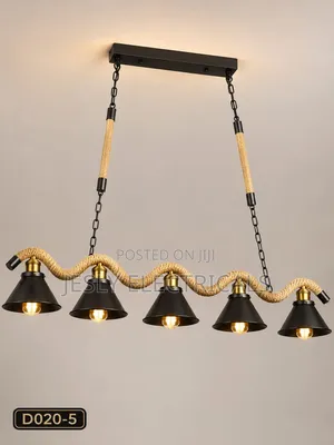 Hemp Rope Wave Industrial Chandelier