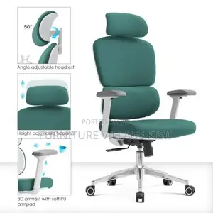 Office Chair; Green Orthopedic Office Seat