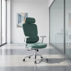 Office Chair; Green Orthopedic Office Seat