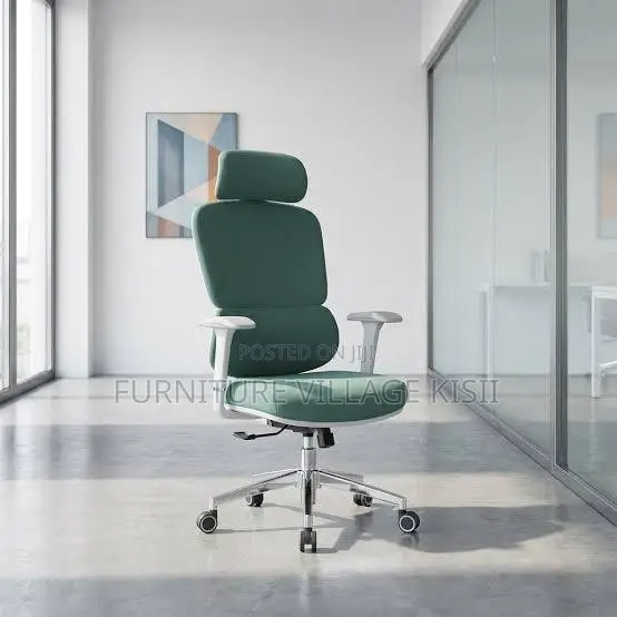 Office Chair; Green Orthopedic Office Seat
